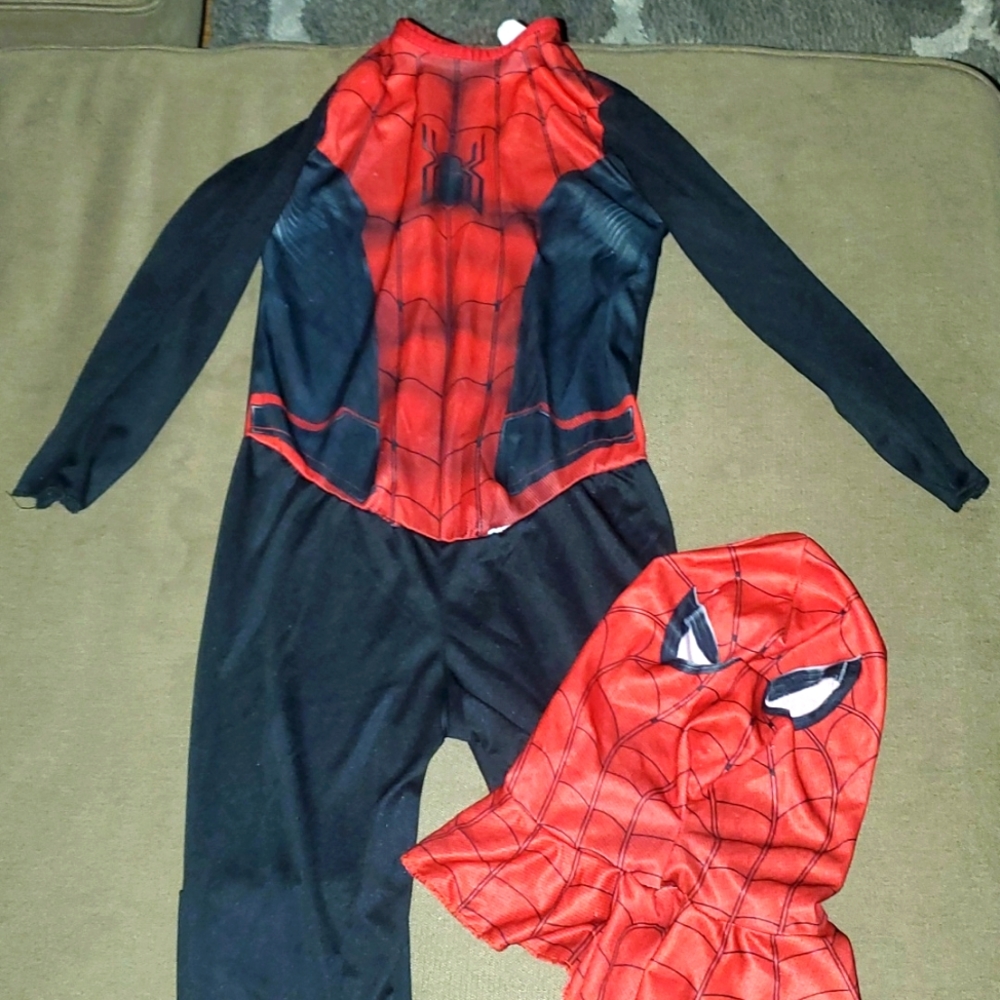 Size Small Spiderman Onesie and Mask